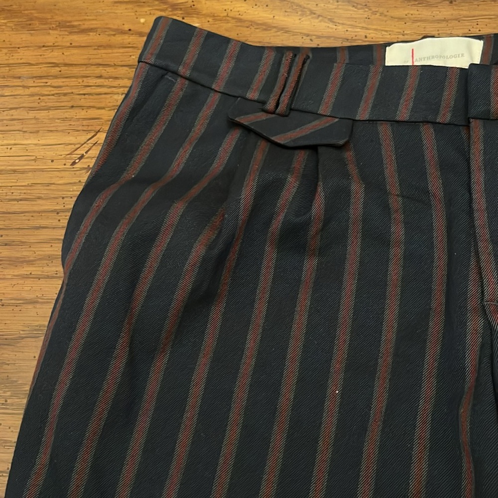 Anthropologie low rise striped flare  pants, size 2, NWT - Picture 5 of 14